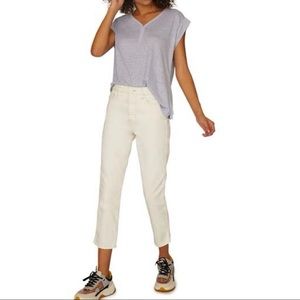 NWT Sanctuary Laura Contrast Neck Linen Top Large